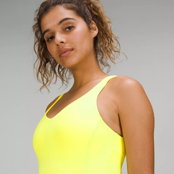 LULULEMON ALIGN BODYSUIT / ONESIE 8" ELECTRIC LEMON BRAND NEW WITH TAGS! - Picture 4 of 9